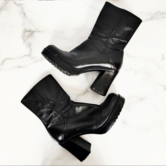 square toe platform shoes